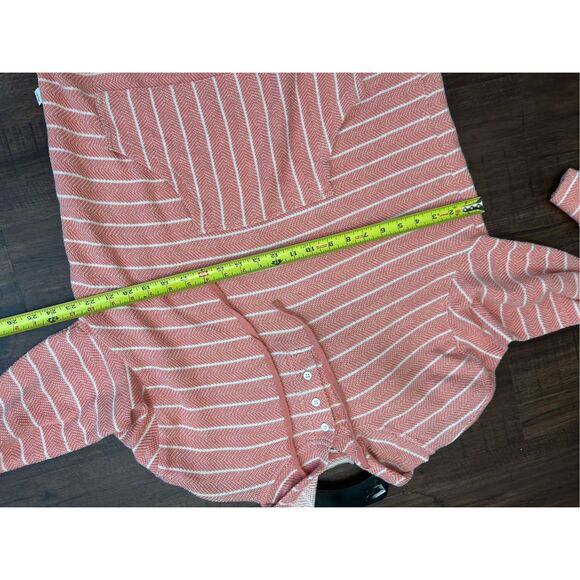 Onia Micah Striped Herringbone Loopback Cotton-Blend Hoodie, Sz Large, MP $150 - Picture 9 of 9